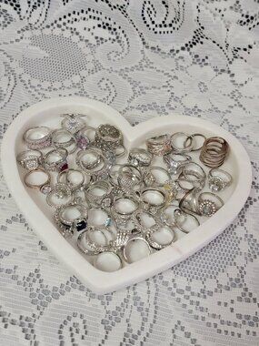 925 Silver Plated Rings - Bundle of 53